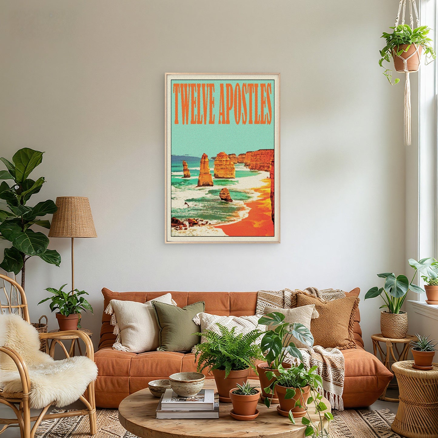 Twelve Apostles Australia Vintage Great Ocean Road Travel Poster Print Wall Art