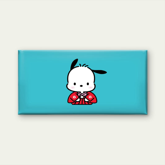 Kawaii Cute Kimono Dog Teal Wall Art Canvas Office Home Room Framed 120x60cm
