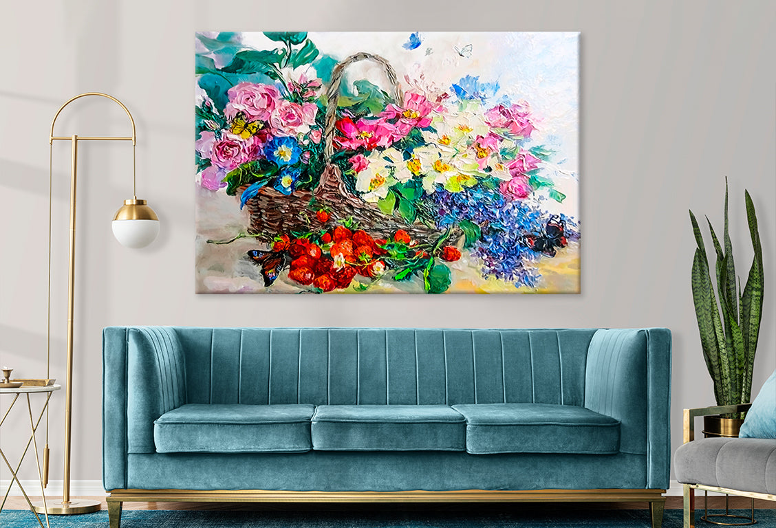 Colorful Still Life with Flowers Wall Art Decor 100% Australian Made - Bella Home Decor