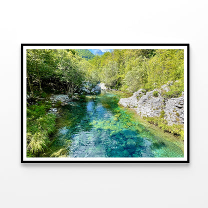 Beautiful River with Rocks and Trees Home Decor Premium Quality Poster Print Choose Your Sizes