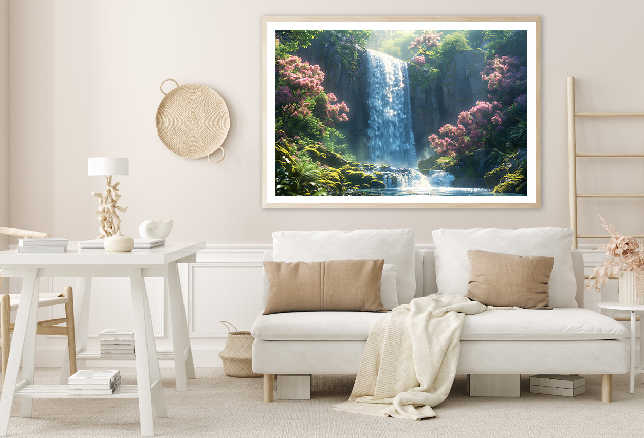 View of Waterfall in the Jungle Home Decor Premium Quality Poster Print Choose Your Sizes