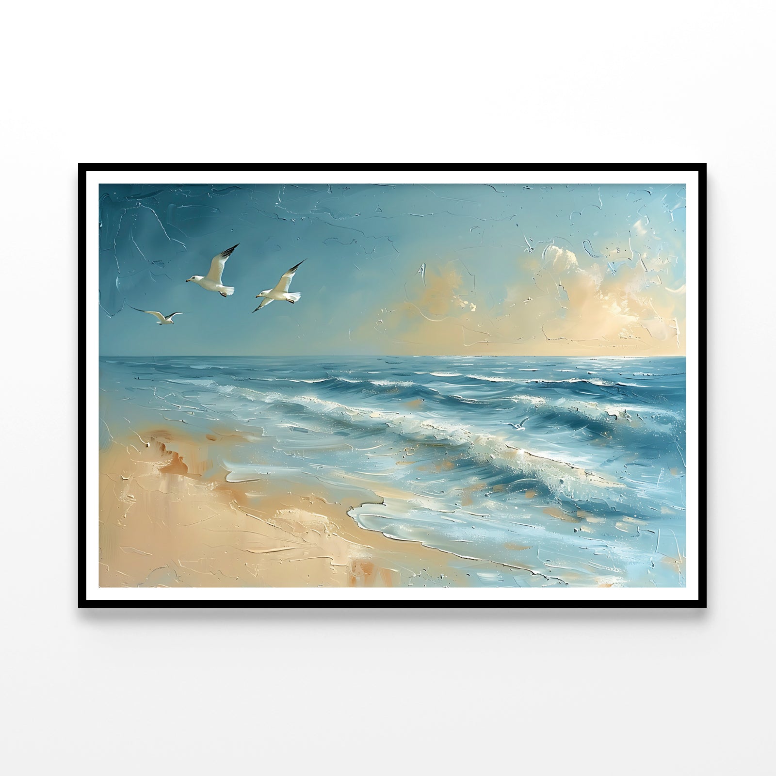 Group of Birds Flying Over the Ocean Home Decor Premium Quality Poster Print Choose Your Sizes - Bella Home Decor