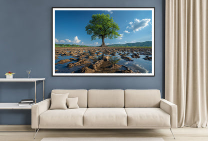 A Tree Is Standing In a Field Home Decor Premium Quality Poster Print Choose Your Sizes - Bella Home Decor