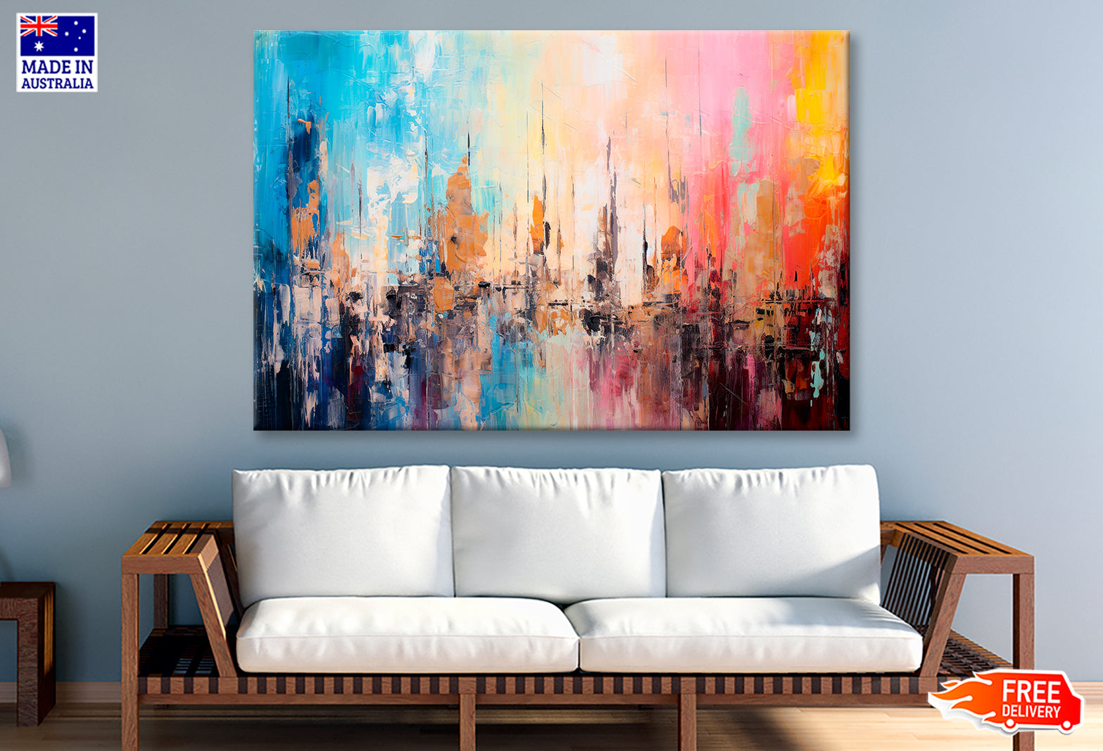 Abstract Colorful Modern Art Acrylic Oil Painting Wall Art Limited Edition High Quality Print