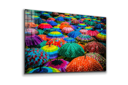 Colorful Umbrellas UV Direct Aluminum Print Australian Made Quality