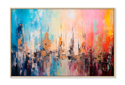 Abstract Colorful Modern Art Acrylic Oil Painting Wall Art Limited Edition High Quality Print Canvas Box Framed Natural