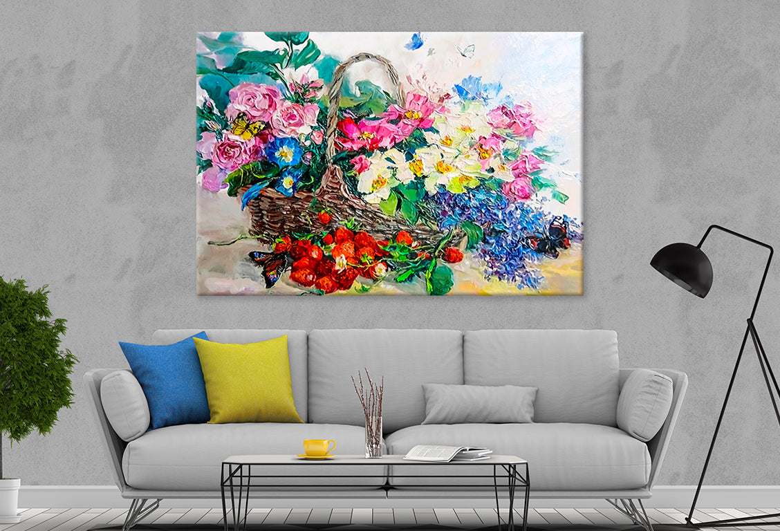 Colorful Still Life with Flowers Wall Art Decor 100% Australian Made - Bella Home Decor