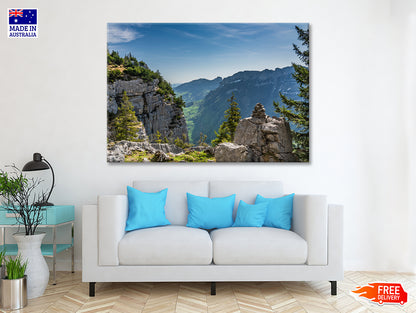 Swiss Alps Mountain Range with Sky Print 100% Australian Made - Bella Home Decor