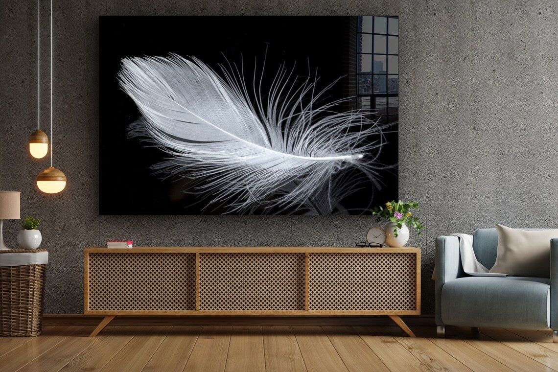 White Feather View UV Direct Aluminum Print Australian Made Quality