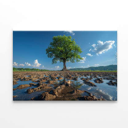 A Tree Is Standing In a Field Print 100% Australian Made - Bella Home Decor