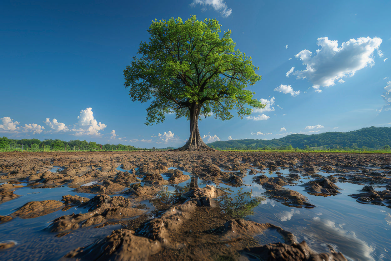 A Tree Is Standing In a Field Home Decor Premium Quality Poster Print Choose Your Sizes - Bella Home Decor