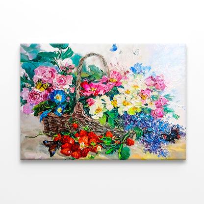 Colorful Still Life with Flowers Wall Art Decor 100% Australian Made - Bella Home Decor