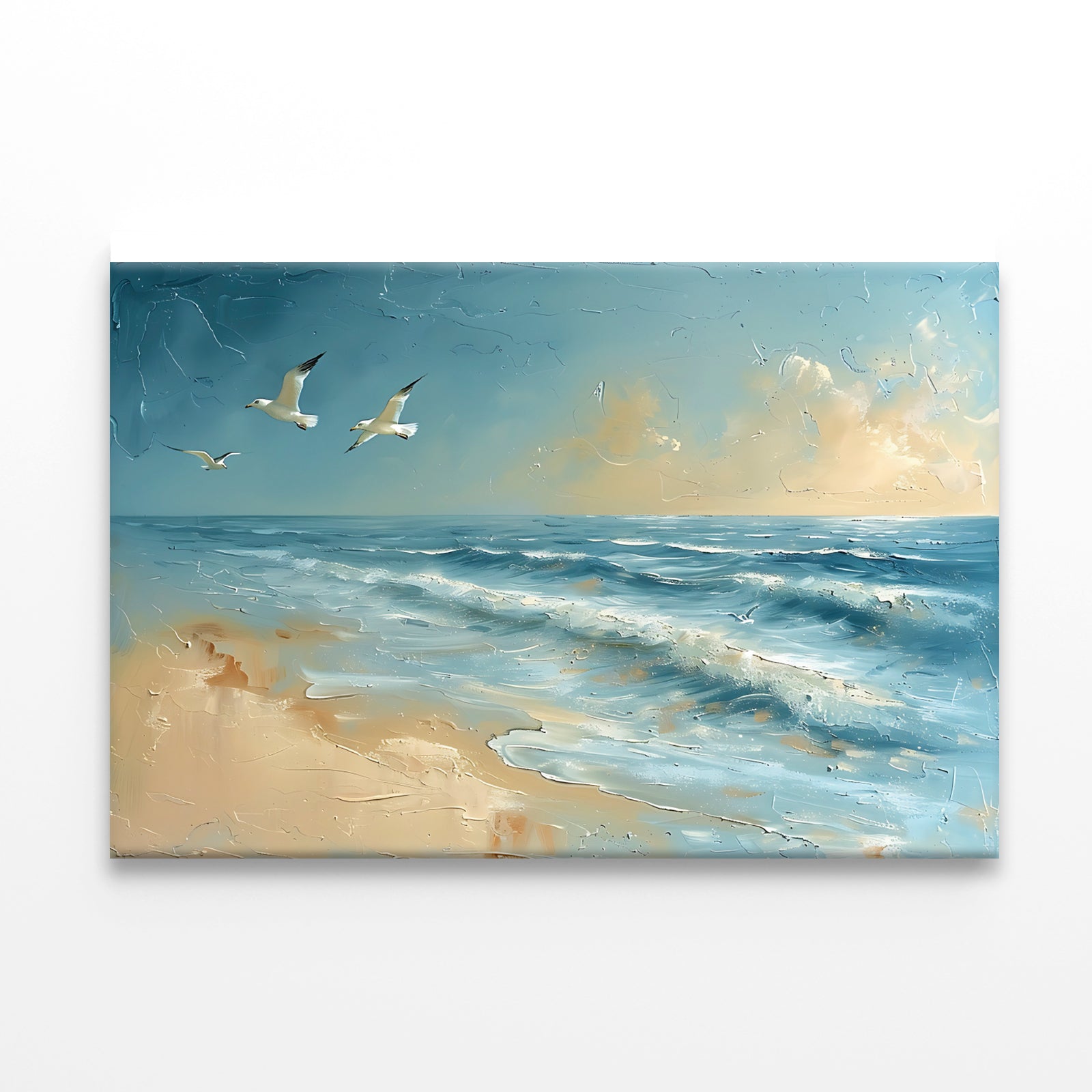 Group of Birds Flying Over the Ocean Print 100% Australian Made - Bella Home Decor