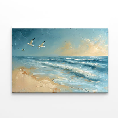 Group of Birds Flying Over the Ocean Print 100% Australian Made - Bella Home Decor
