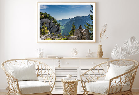 Swiss Alps Mountain Range with Sky Home Decor Premium Quality Poster Print Choose Your Sizes