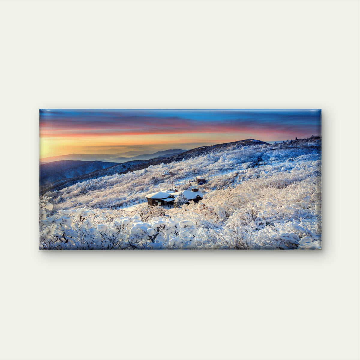 Deogyusan Mountains Winter South Korea Wall Art Canvas Office Home Room Framed 120x60cm