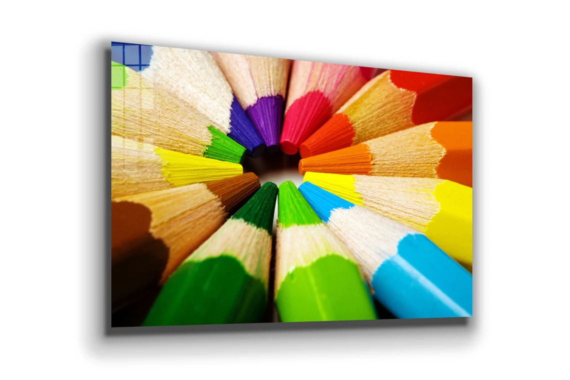 Colored Pencils View UV Direct Aluminum Print Australian Made Quality