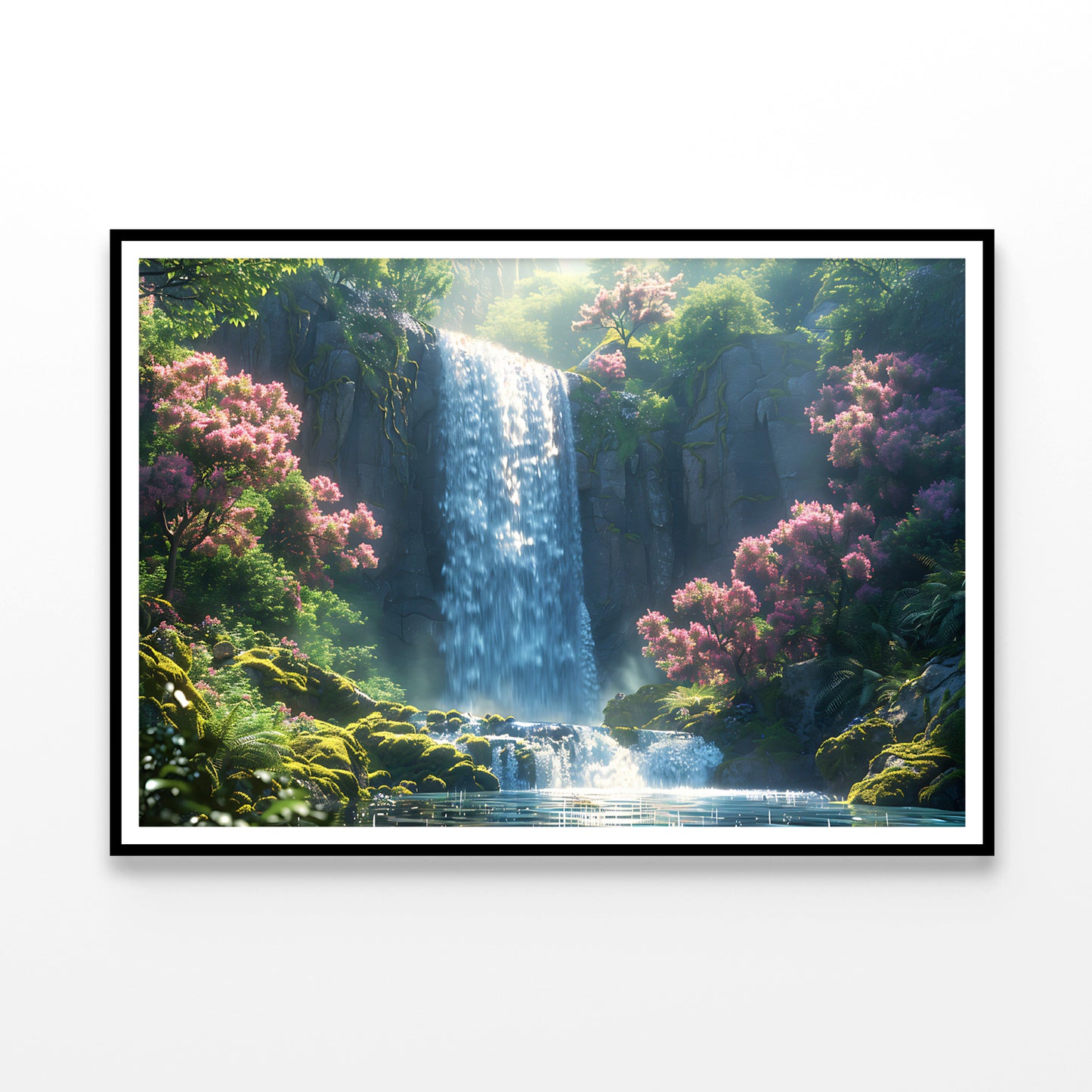 View of Waterfall in the Jungle Home Decor Premium Quality Poster Print Choose Your Sizes