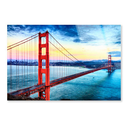 Golden Gate Bridge, San Francisco At Night, USA Acrylic Glass Print Tempered Glass Wall Art 100% Made in Australia Ready to Hang