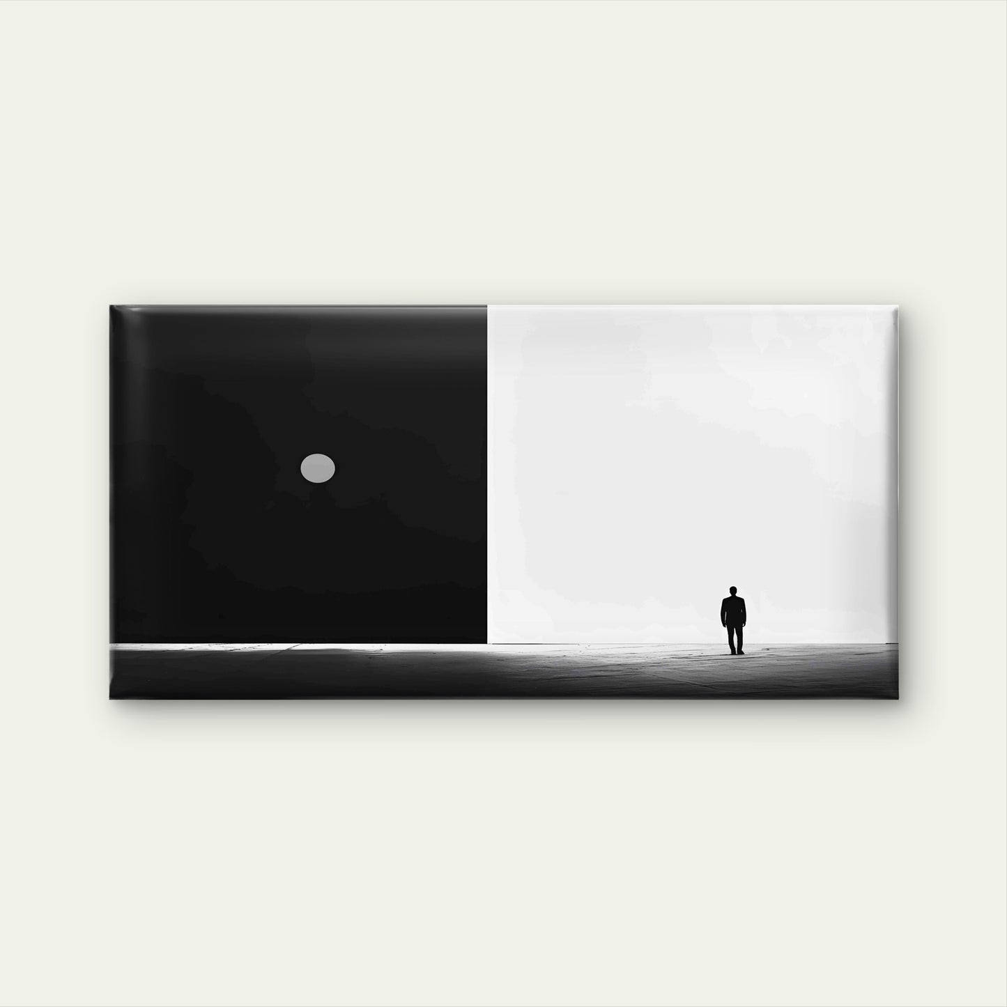 Person In A Dark Room Wall Art Canvas Office Home Room Framed 120x60cm - Bella Home Decor