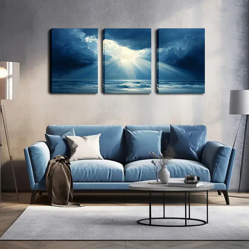 3pcs Charm of Light Wall Art Set Wall Art Canvas Unframed - High Quality Print 100% Australian Made Wall Canvas - Bella Home Decor