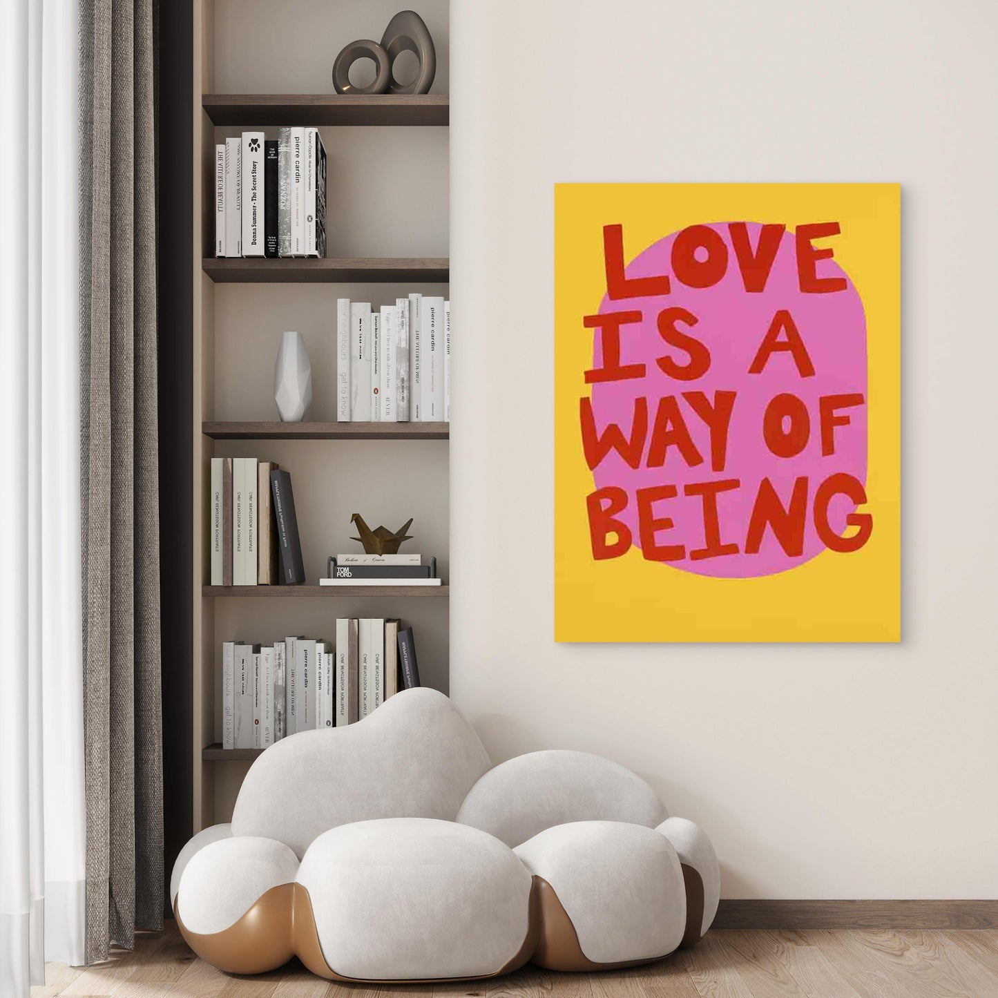 Love Way Being Art 60x90cm Metal Print Ready to Hang - Bella Home Decor
