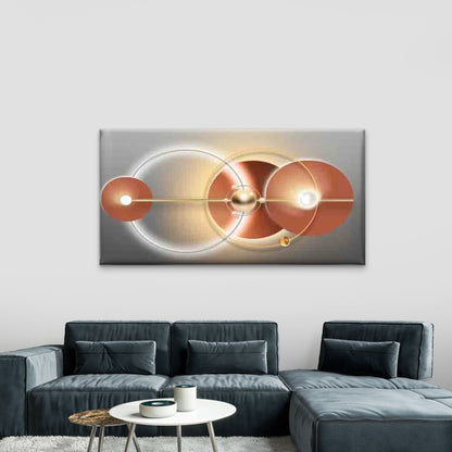 Atomic Structure Illustration Wall Art Canvas Office Home Room Framed 120x60cm - Bella Home Decor