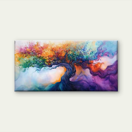 Minimalist Abstract Tree Wall Art Canvas Office Home Room Framed 120x60cm