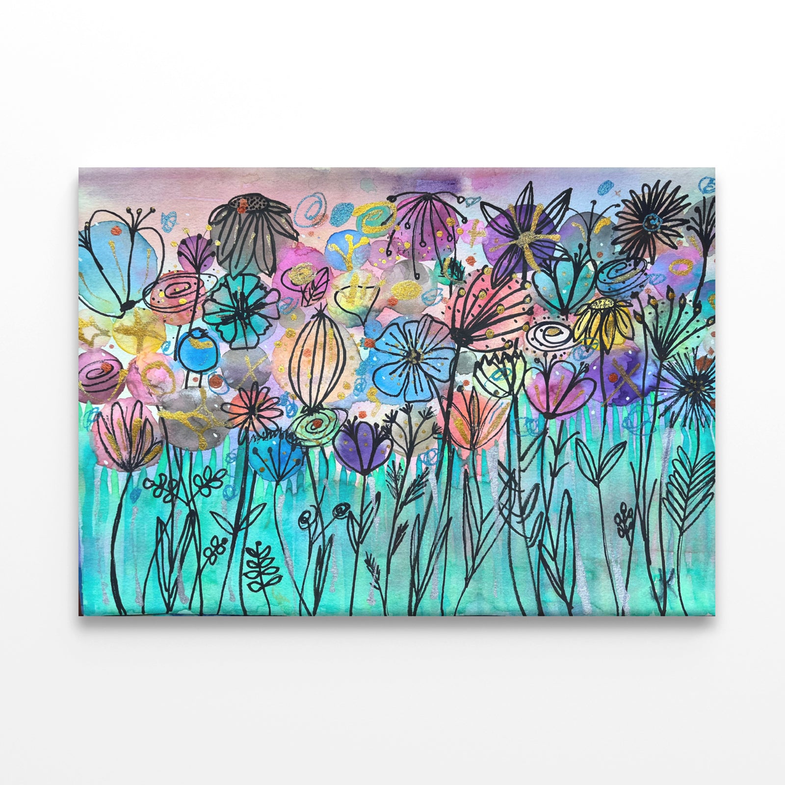 Wildflower Blooms Watercolor Art Wall Art Decor 100% Australian Made - Bella Home Decor