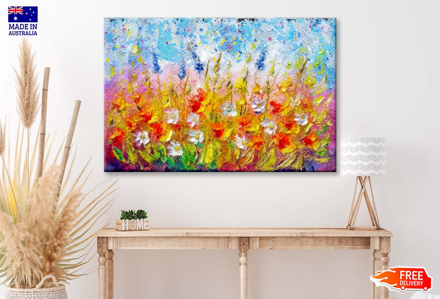 Flowers Painting, Red Poppies Wall Art Limited Edition High Quality Print