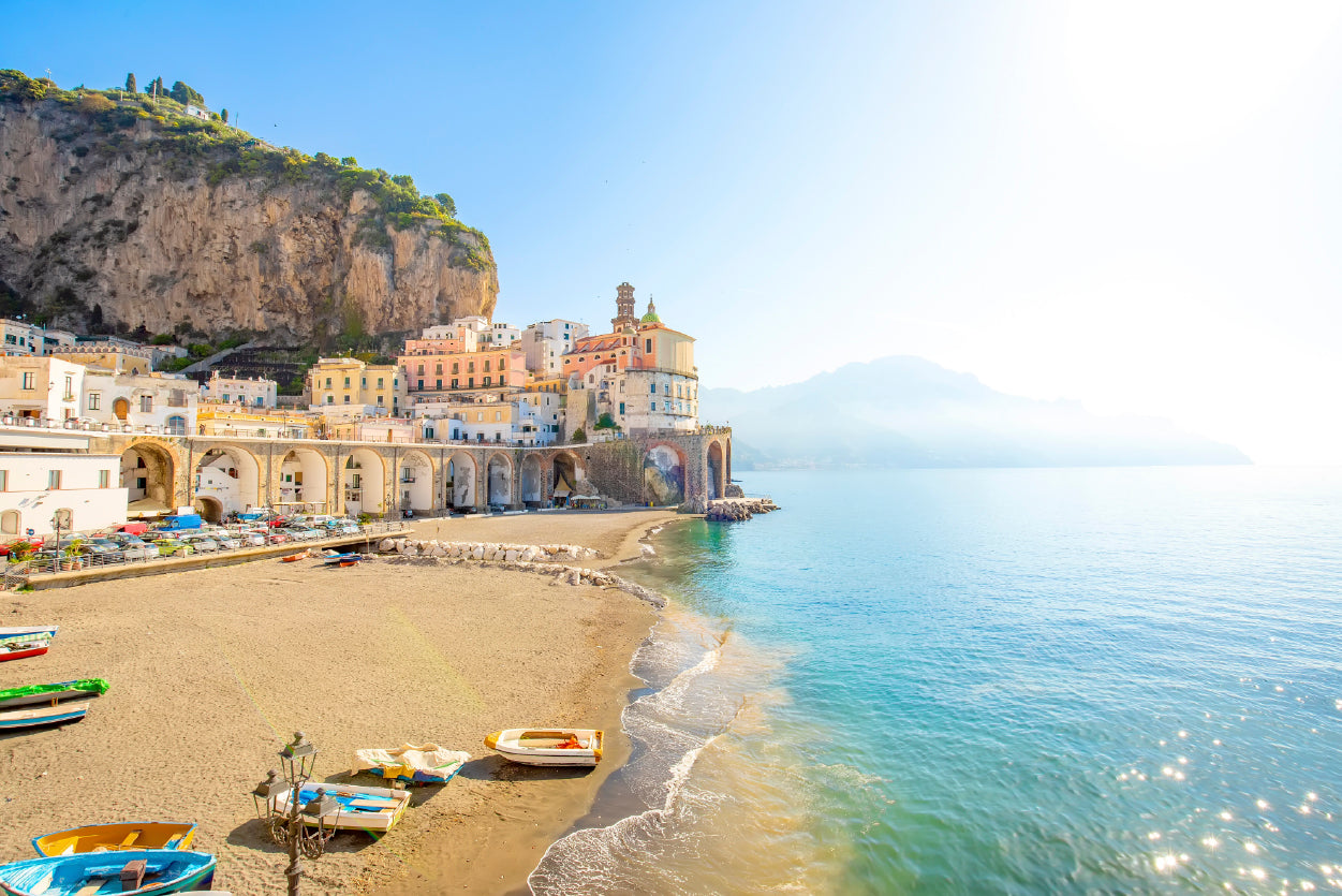 Raft In the Beach of Amalfi Coast Home Decor Premium Quality Poster Print Choose Your Sizes - Bella Home Decor