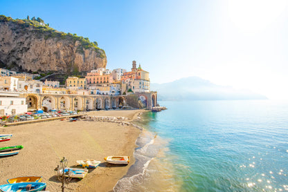 Raft In the Beach of Amalfi Coast Home Decor Premium Quality Poster Print Choose Your Sizes - Bella Home Decor