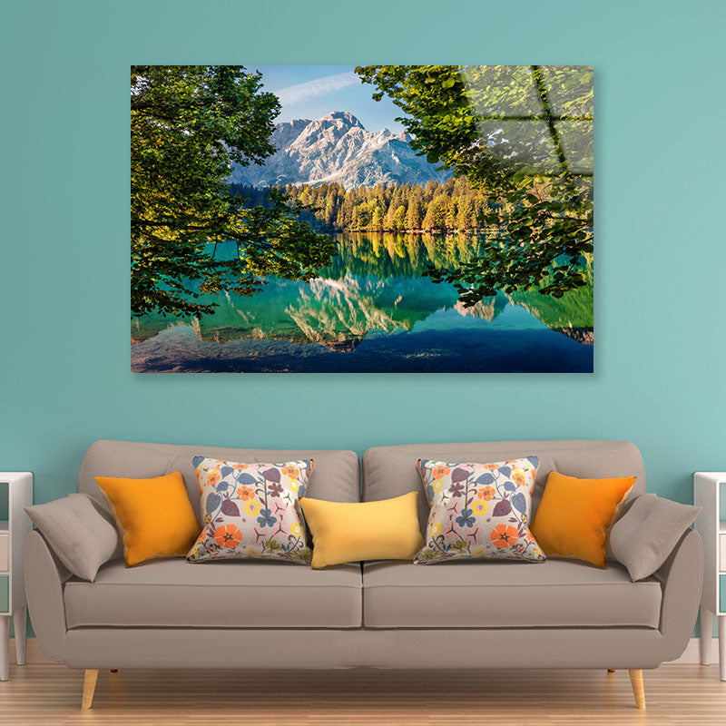 Calm Morning Fusine Lake Acrylic Glass Print Tempered Glass Wall Art 100% Made in Australia Ready to Hang