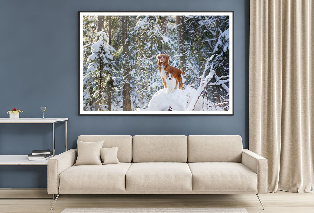A Fox Standing On the Snow in a Winter Forest Home Decor Premium Quality Poster Print Choose Your Sizes - Bella Home Decor
