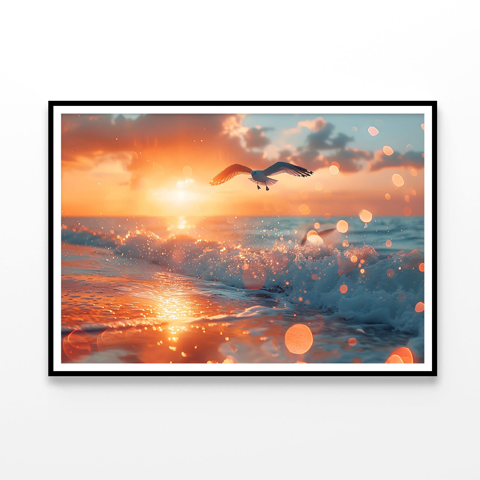 Bird Flying Over a Beach Home Decor Premium Quality Poster Print Choose Your Sizes - Bella Home Decor