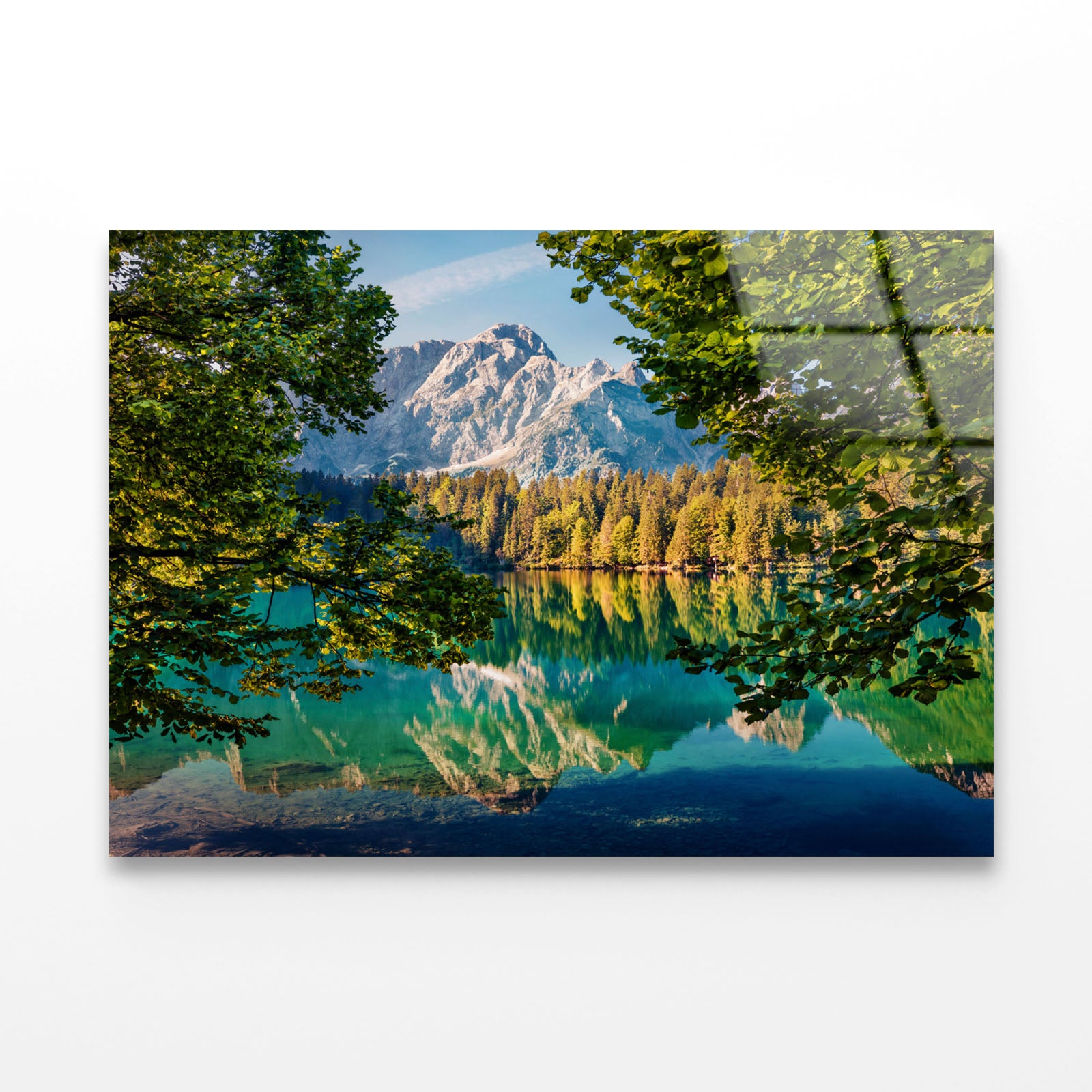 Calm Morning Fusine Lake Acrylic Glass Print Tempered Glass Wall Art 100% Made in Australia Ready to Hang