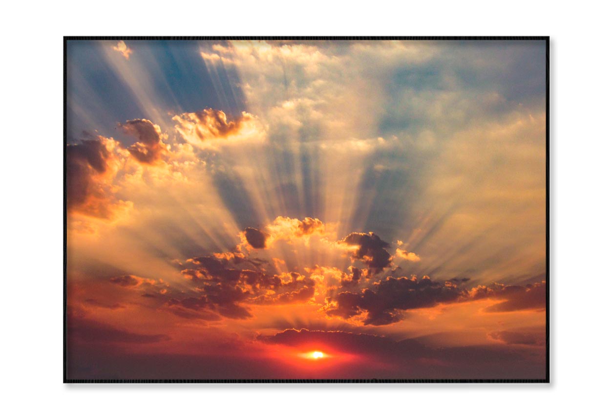 Spectacular Autumn Sunset, Incredible Cloud Home Decor Premium Quality Poster Print Choose Your Sizes