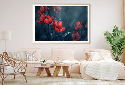 Close-Up of Red Tulip Flowers Home Decor Premium Quality Poster Print Choose Your Sizes - Bella Home Decor
