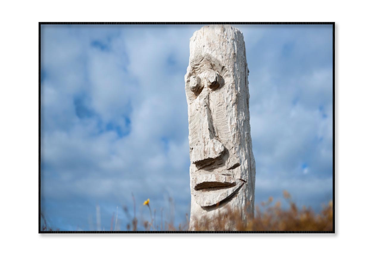 Driftwood Totem on Dunes at Ohope, Bay Off Plenty, New Zealand Home Decor Premium Quality Poster Print Choose Your Sizes - Bella Home Decor