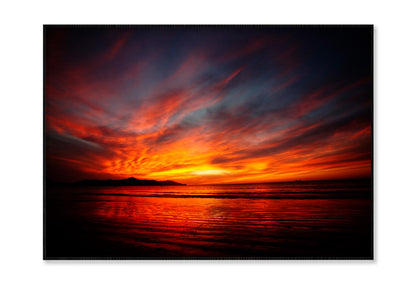 Red, Orange, And Yellow Sunset in Costa Rica Home Decor Premium Quality Poster Print Choose Your Sizes - Bella Home Decor