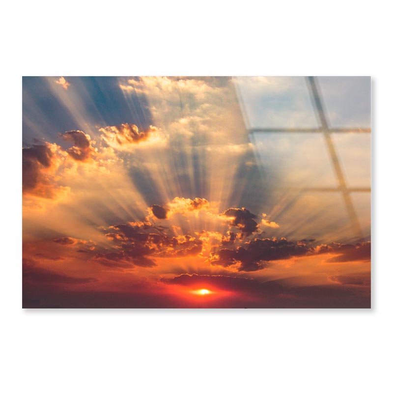 Spectacular Autumn Sunset, Incredible Cloud Acrylic Glass Print Tempered Glass Wall Art 100% Made in Australia Ready to Hang