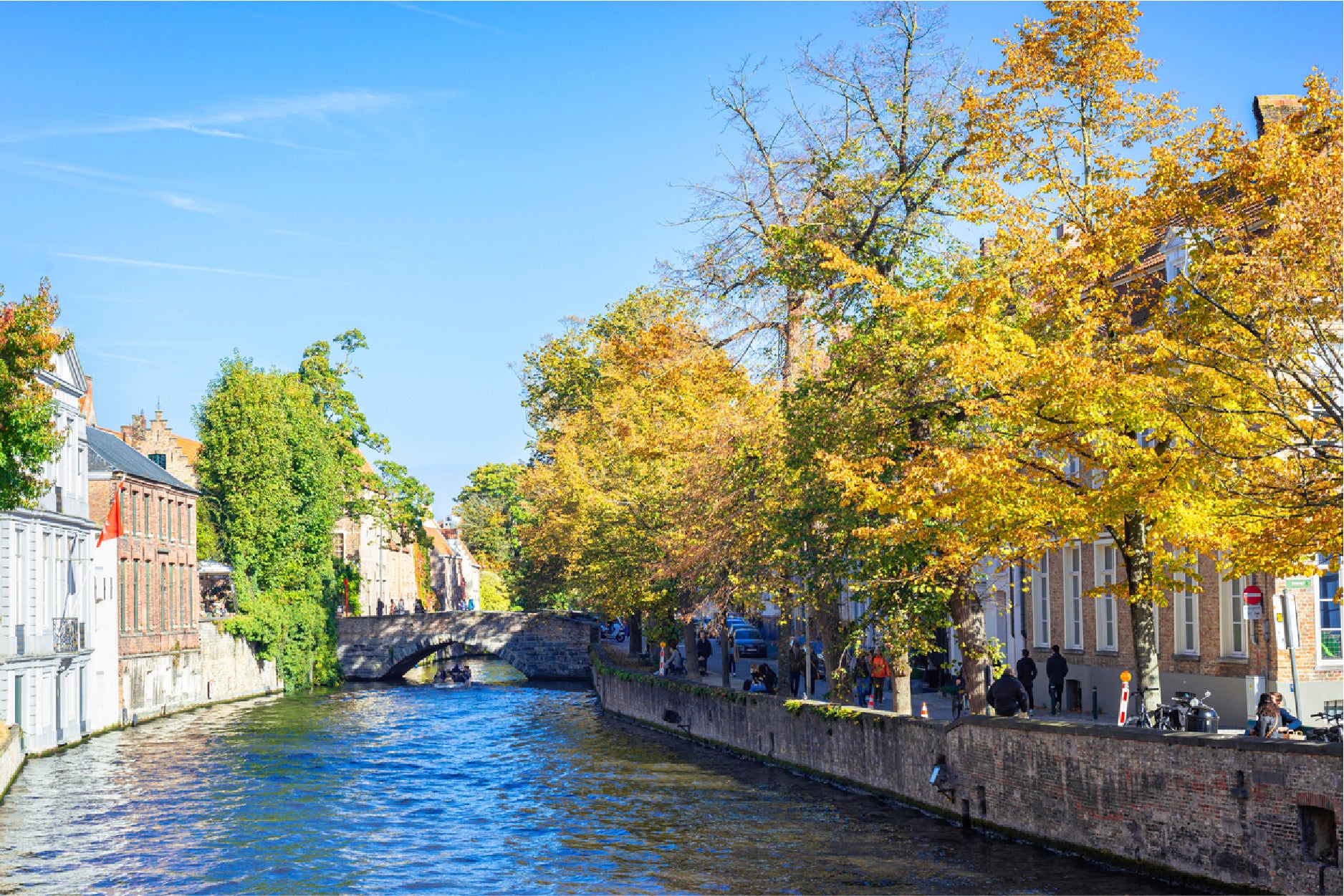 Water Of Canal In Town Of Bruges Print 100% Australian Made