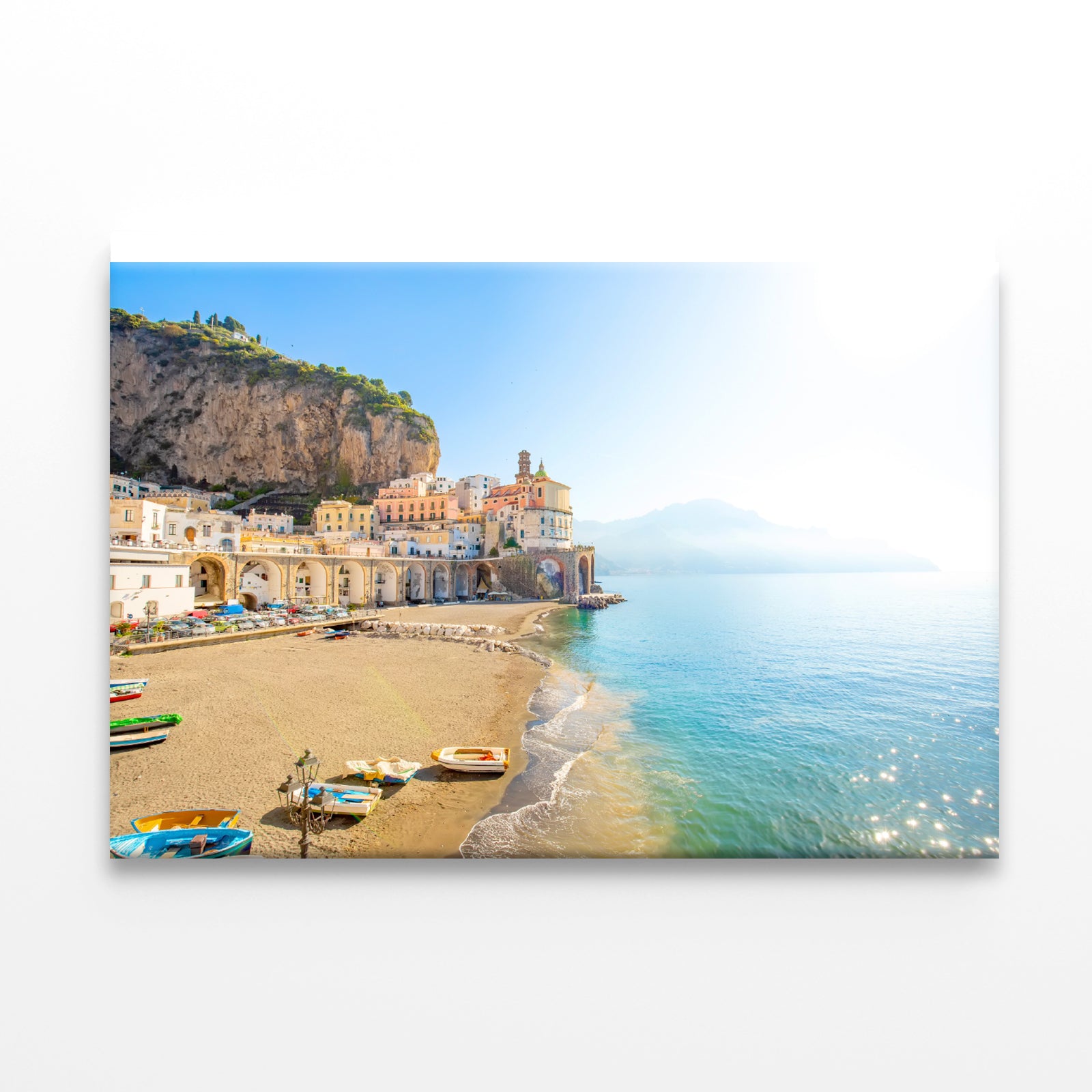 Raft In the Beach of Amalfi Coast Print 100% Australian Made - Bella Home Decor