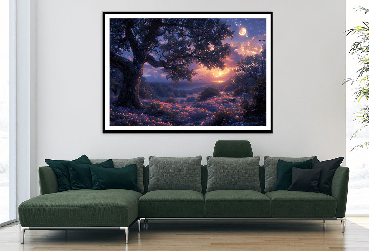 Sunset over the Mountains Home Decor Premium Quality Poster Print Choose Your Sizes