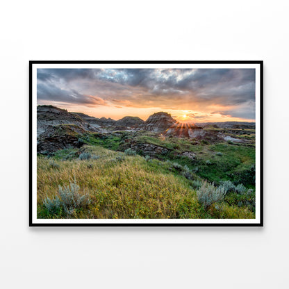 Dinosaur Provincial Park in the Alberta Badlands Home Decor Premium Quality Poster Print Choose Your Sizes