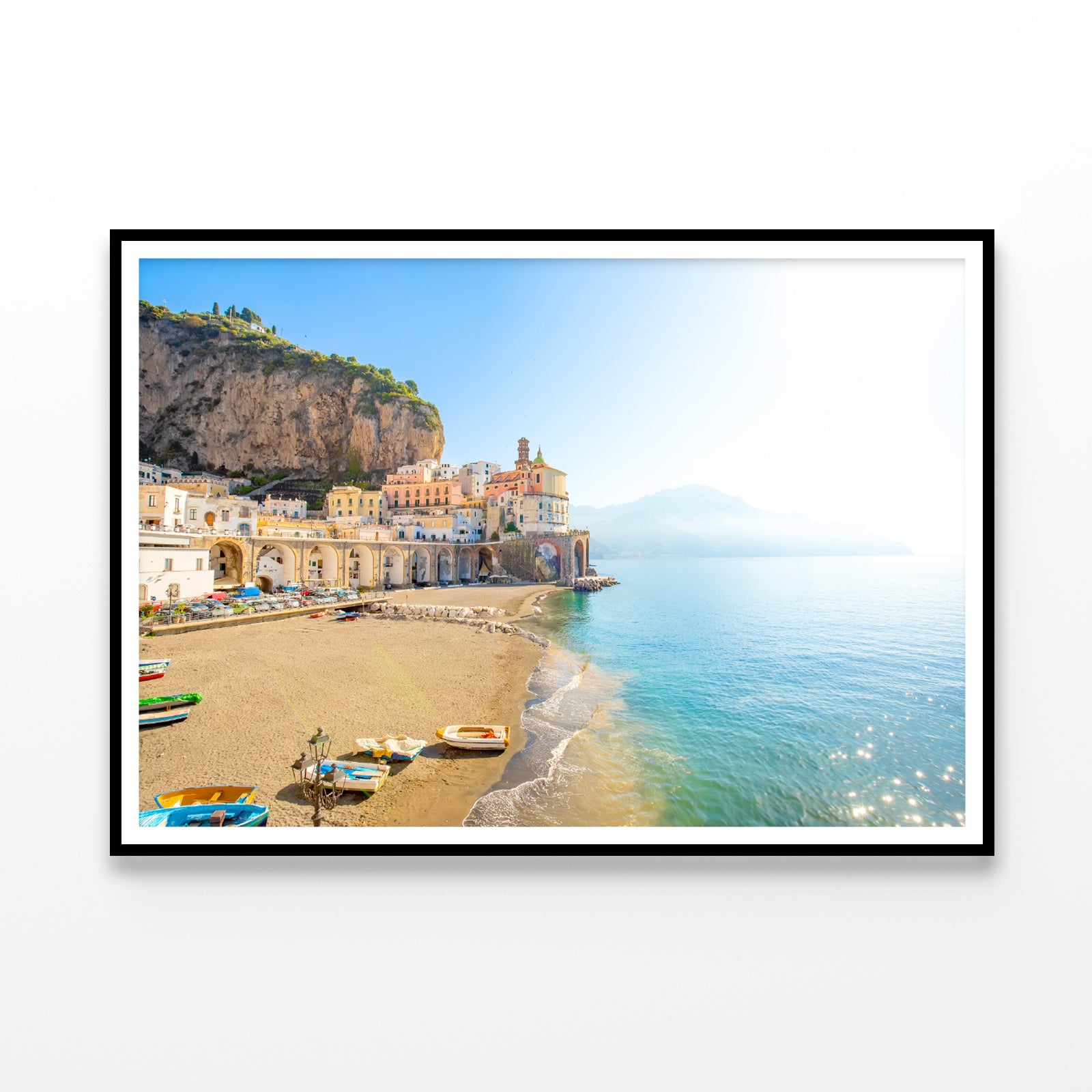 Raft In the Beach of Amalfi Coast Home Decor Premium Quality Poster Print Choose Your Sizes - Bella Home Decor