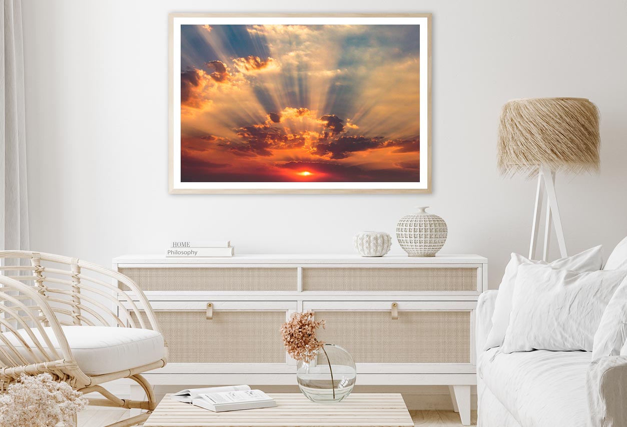 Spectacular Autumn Sunset, Incredible Cloud Home Decor Premium Quality Poster Print Choose Your Sizes