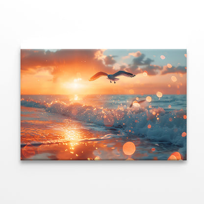 Bird Flying Over a Beach Print 100% Australian Made - Bella Home Decor
