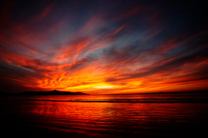 Red, Orange, And Yellow Sunset in Costa Rica Home Decor Premium Quality Poster Print Choose Your Sizes - Bella Home Decor