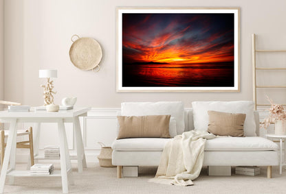 Red, Orange, And Yellow Sunset in Costa Rica Home Decor Premium Quality Poster Print Choose Your Sizes - Bella Home Decor